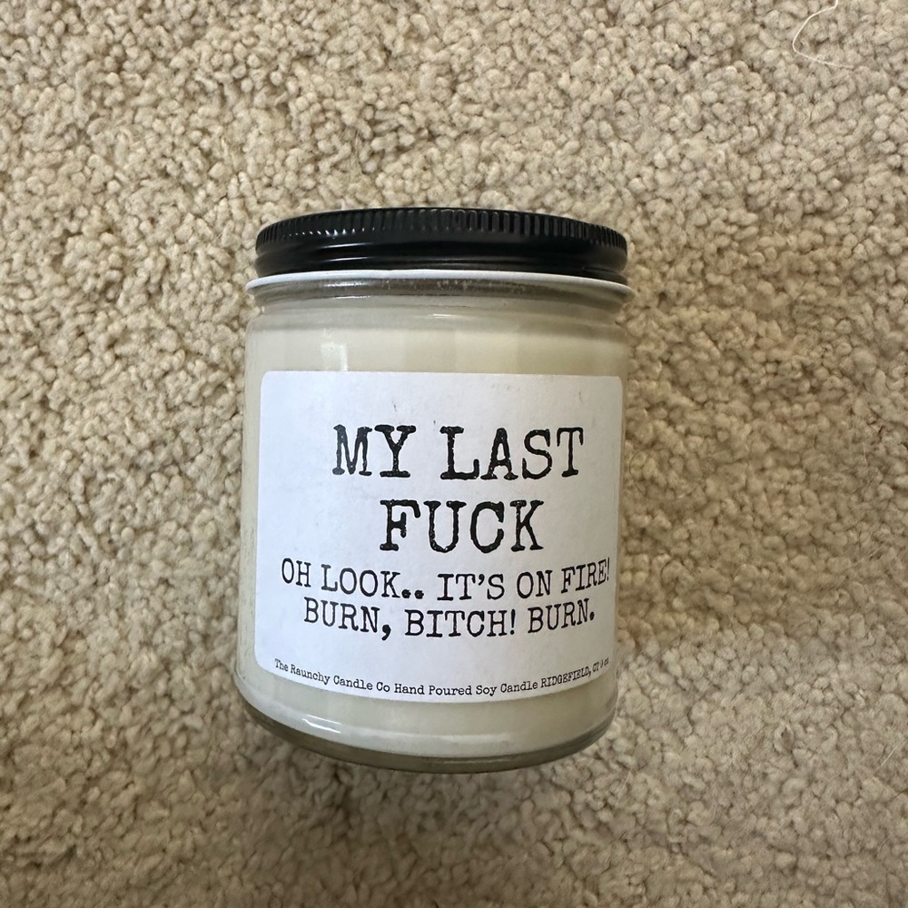 Funny Scented Candle with Black Lid